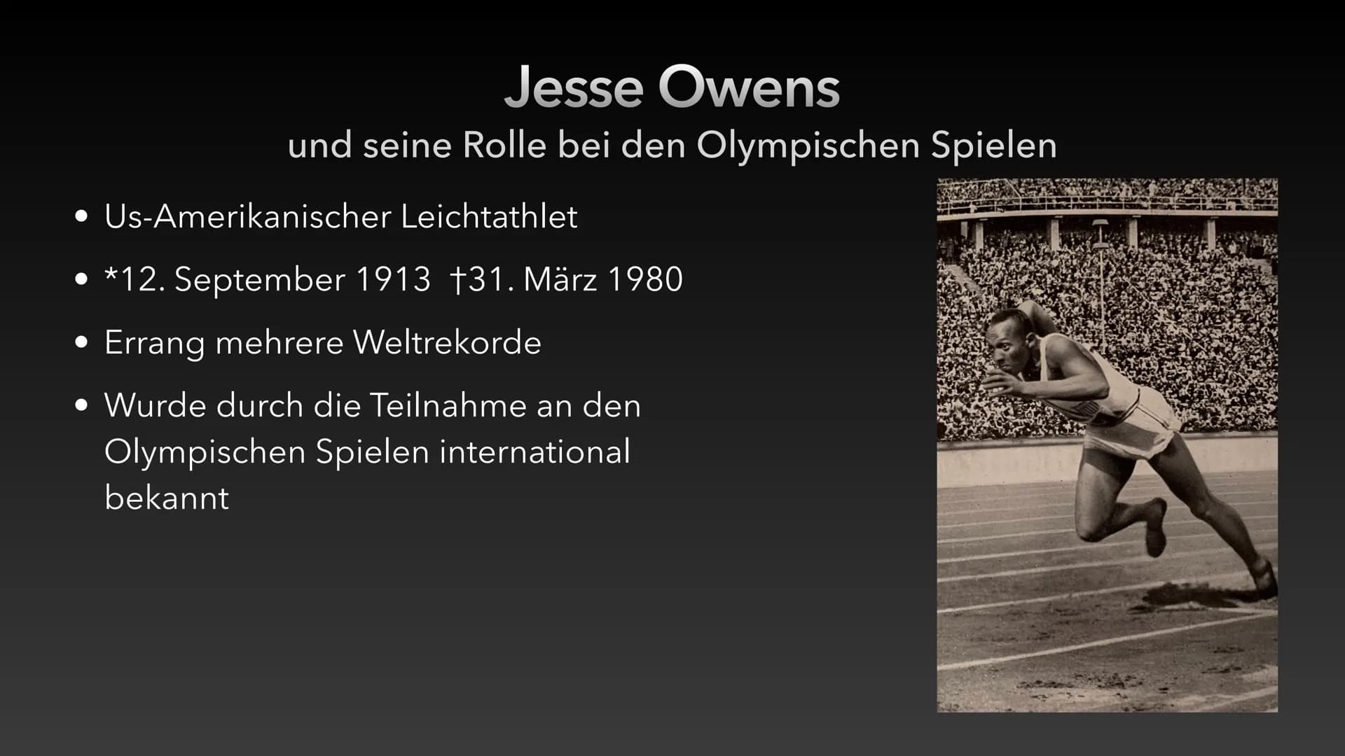 Die Olympischen Sommerspiele 1936
in Berlin
David und Ann-Sophie Allgemeine Fakten
• Die Boykottbewegung
• Ziele der Ns
• Jesse Owens
• Hele