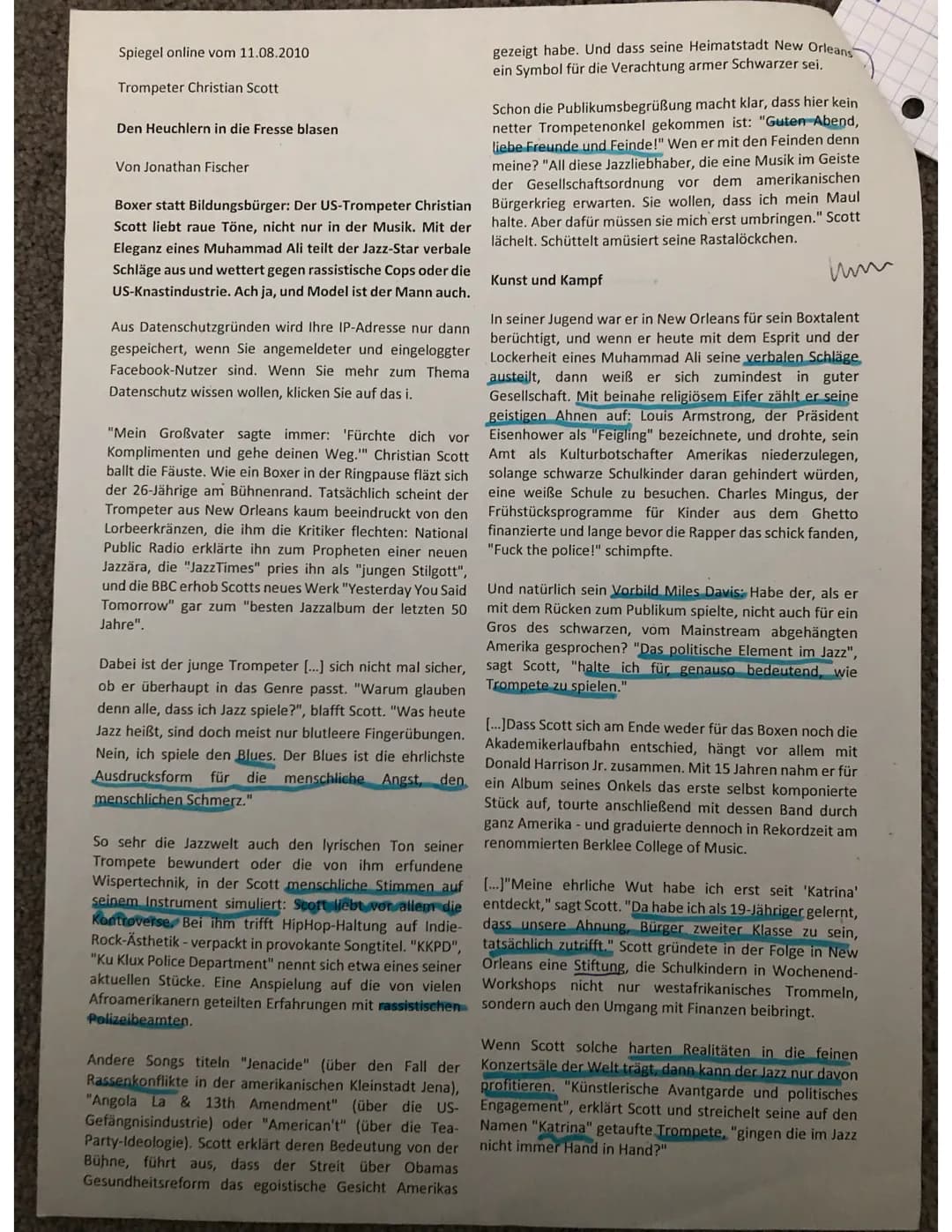 Obwohl Dylan von meint, dass Musik zum Hören
da sei and nicht zum Lesen, ist ua die Nobelpreis-
vergabe an ihn nachvollziehbar
, sind seine
