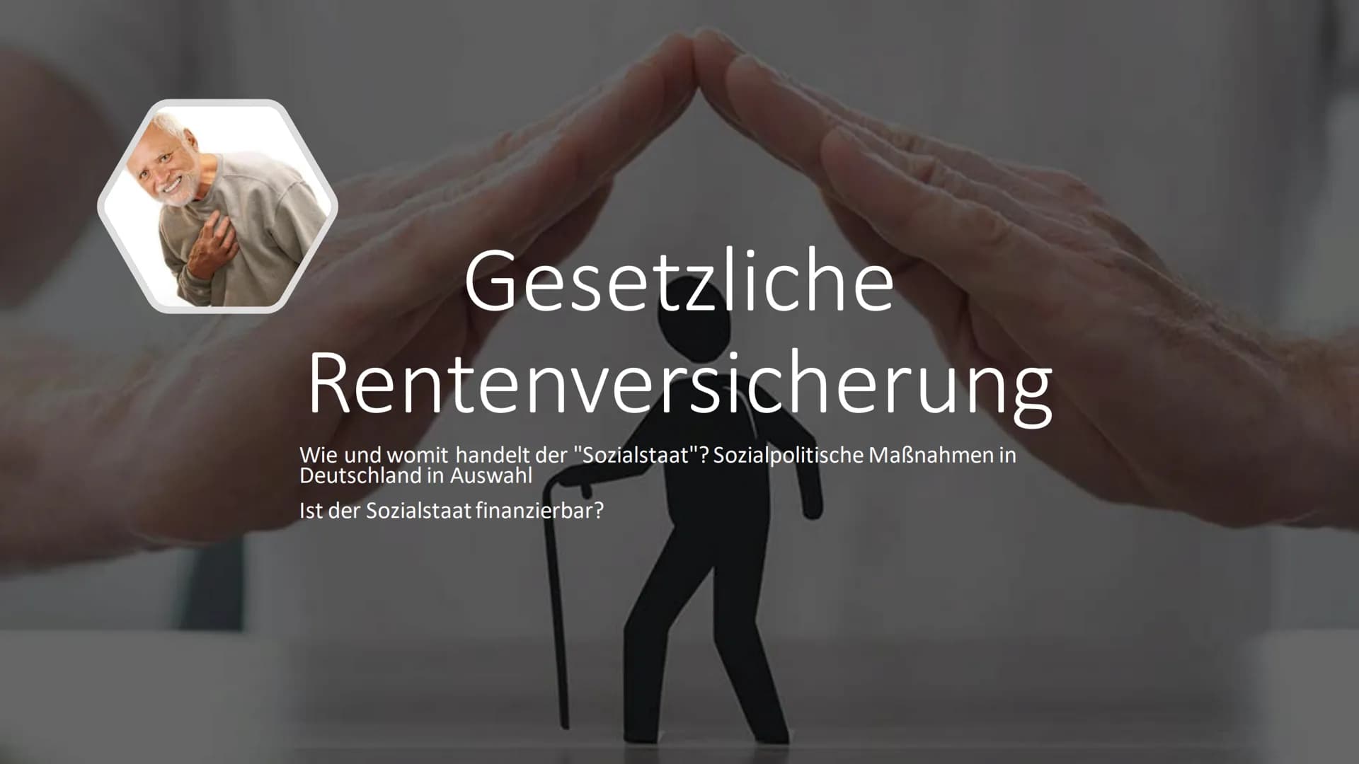 Gesetzliche
Rentenversicherung
Wie und womit handelt der "Sozialstaat"? Sozialpolitische Maßnahmen in
Deutschland in Auswahl
Ist der Sozials
