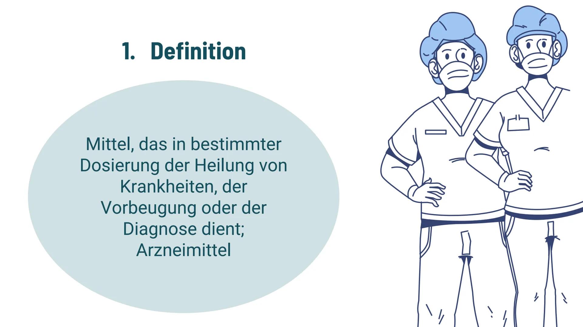 Medikamente
Präsentation von Inwiefern nehmen
Medikamente Einfluss auf
unseren Körper? Gliederung
1. Definition
2. Rechtliche Grundlagen
Dar