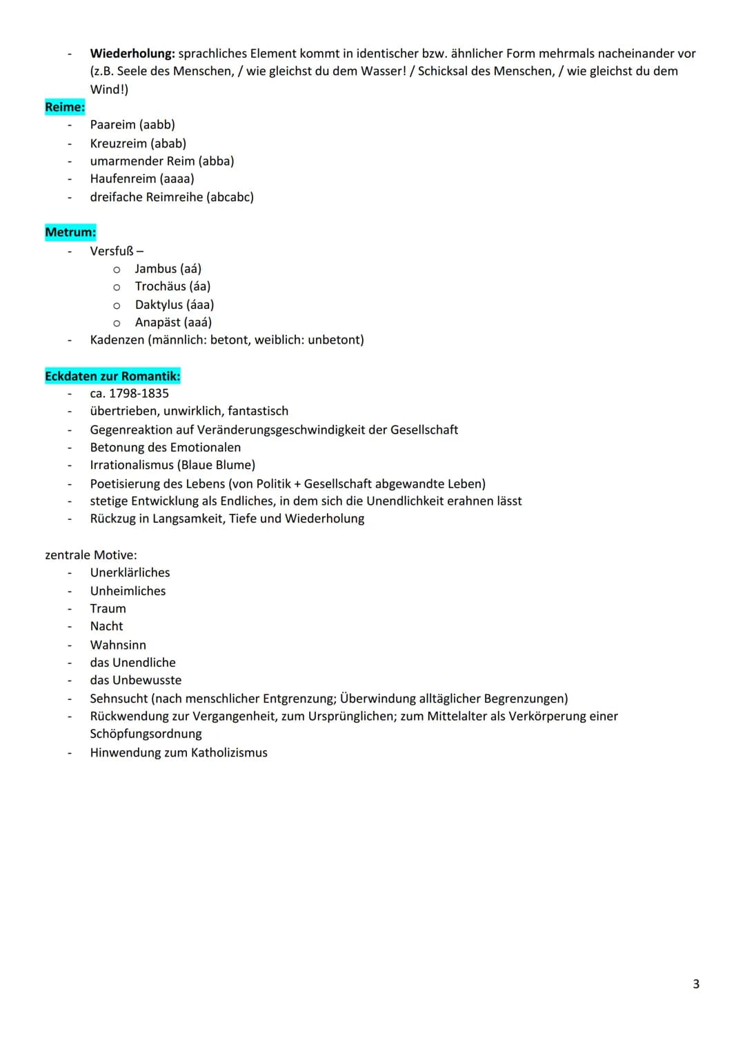 wichtig für die Klausur:
-Verzicht auf ausgearbeitete Gliederung + Texttyp
-lyrisches Ich + Sprache auf jeden Fall analysieren
-Inhalt + For