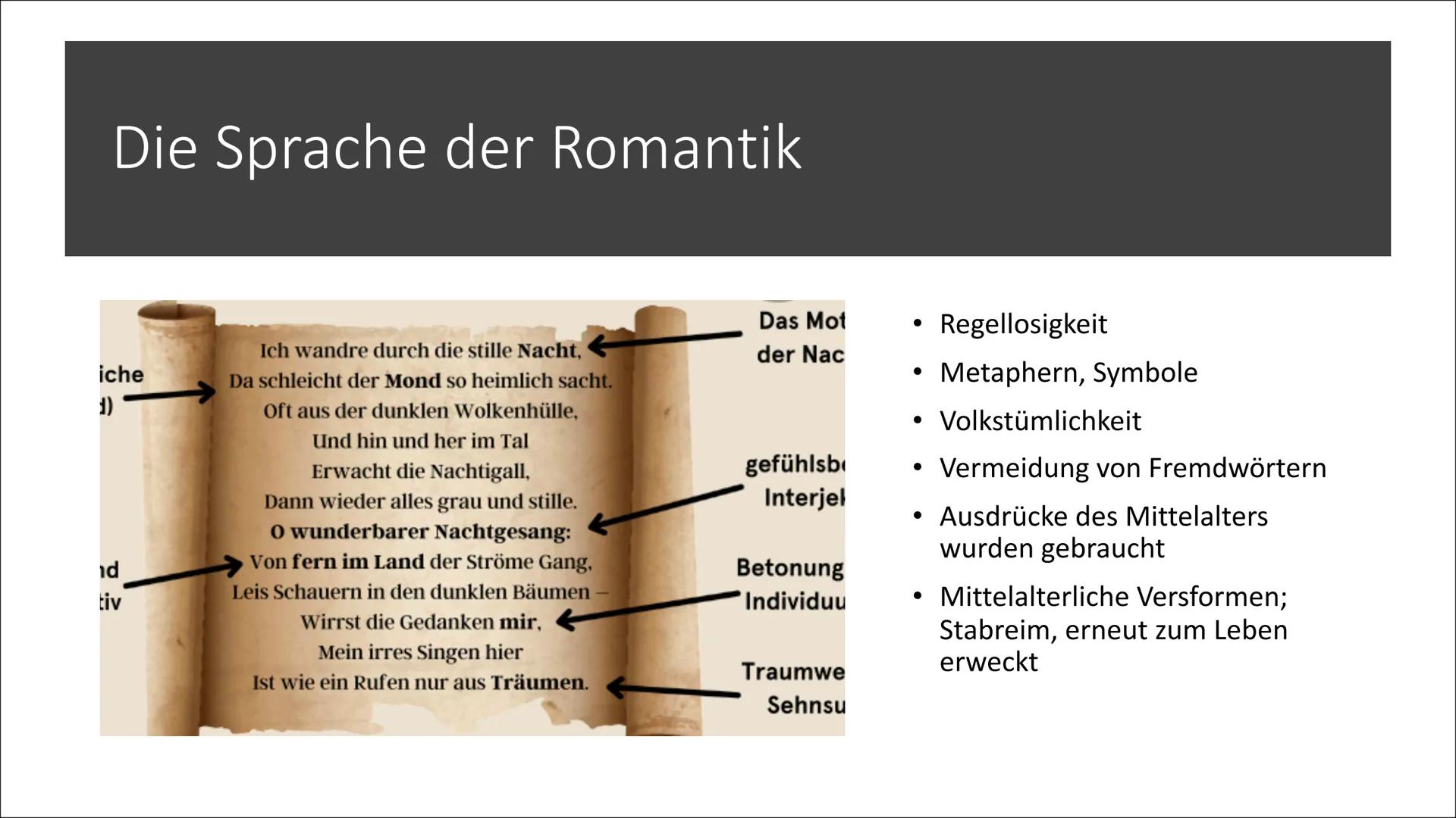 Romantik
Die Epoche der großen Gefühle
(1795-1838)
Johanna, Isabel,
Laureen und Lucy ●
●
●
●
●
●
●
Inhaltsverzeichnis
Früher/Heute
Geschicht