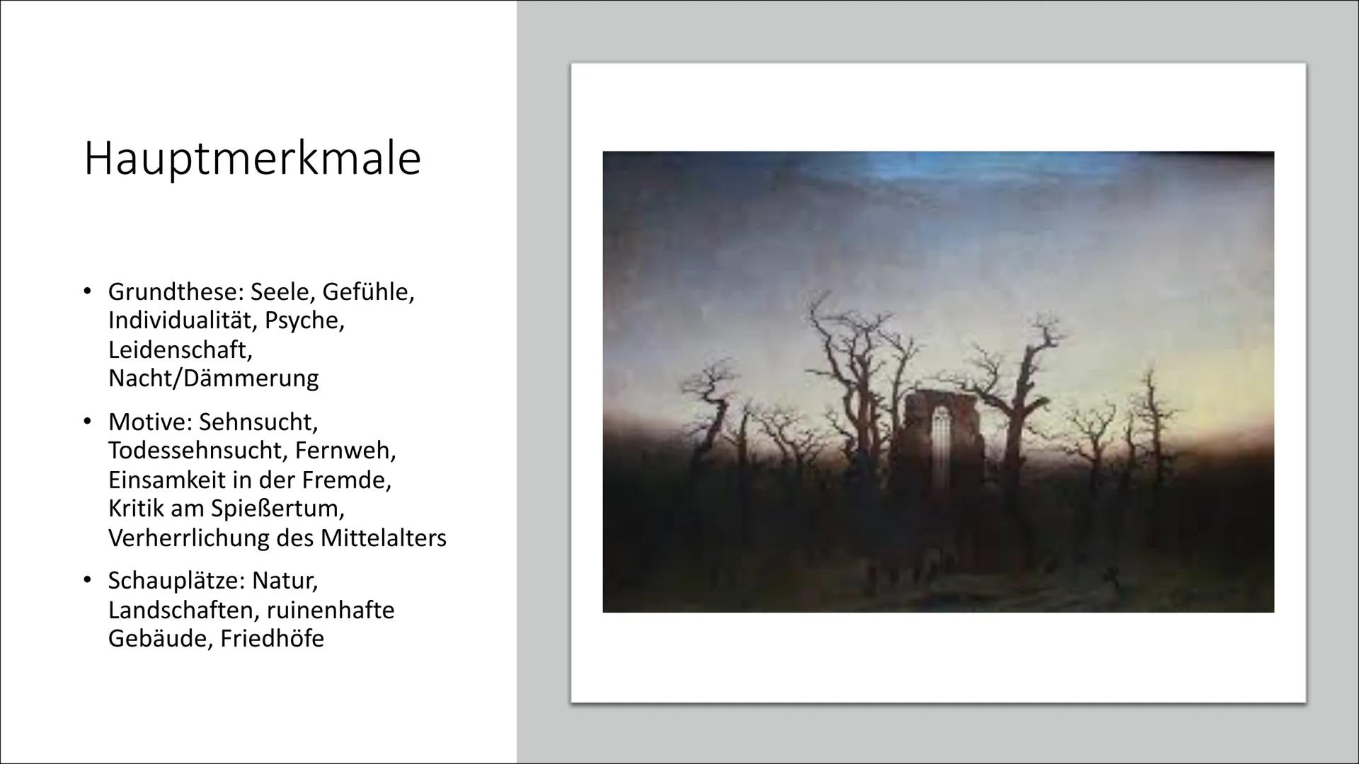 Romantik
Die Epoche der großen Gefühle
(1795-1838)
Johanna, Isabel,
Laureen und Lucy ●
●
●
●
●
●
●
Inhaltsverzeichnis
Früher/Heute
Geschicht
