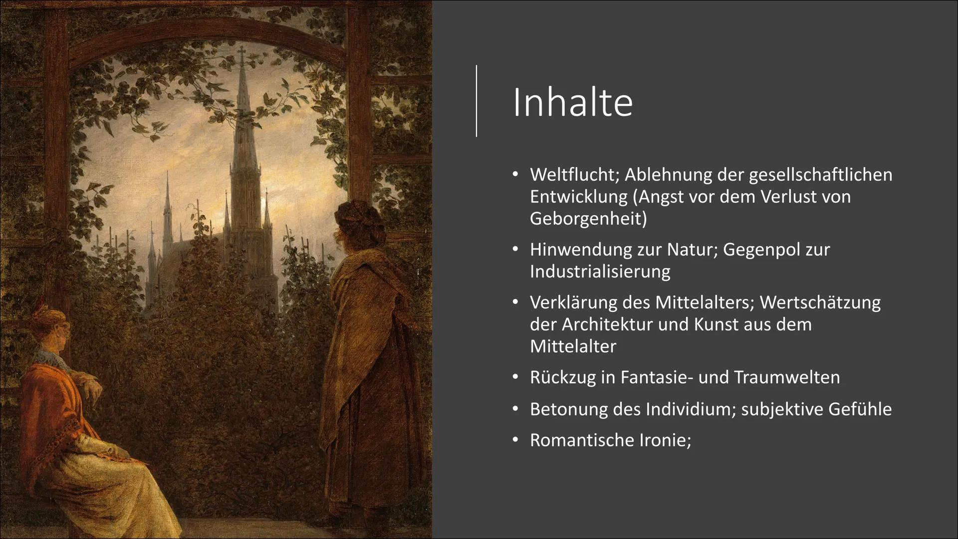 Romantik
Die Epoche der großen Gefühle
(1795-1838)
Johanna, Isabel,
Laureen und Lucy ●
●
●
●
●
●
●
Inhaltsverzeichnis
Früher/Heute
Geschicht