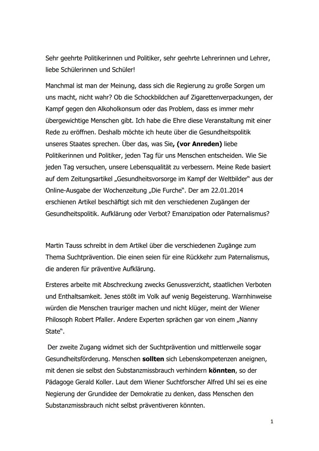 Sehr geehrte Politikerinnen und Politiker, sehr geehrte Lehrerinnen und Lehrer,
liebe Schülerinnen und Schüler!

Manchmal ist man der Meinun