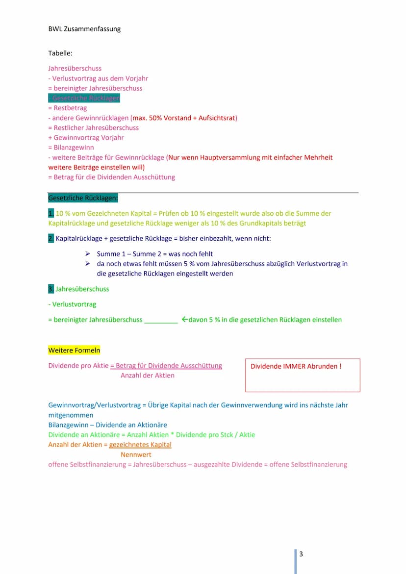 BWL Zusammenfassung
C Finanzierung und Investition
Finanzierung
Finanzierungsarten Überblick
= Außenfinanzierung
(Geld kommt von außerhalb v