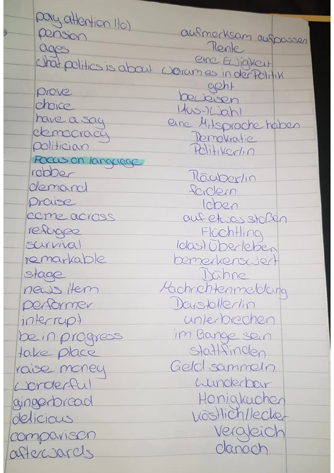 Deine Fragen zu Englisch Vokabeln und Demokratie einfach erklärt!