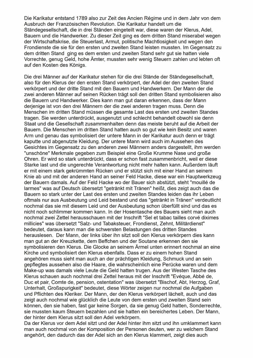 Mascha Röhrenbeck
Die Französische Revolution - Karikaturanalyse
1. Interpretieren Sie die Karikatur.
PERT
ension
ation
Baveb
BBe De.
et pai