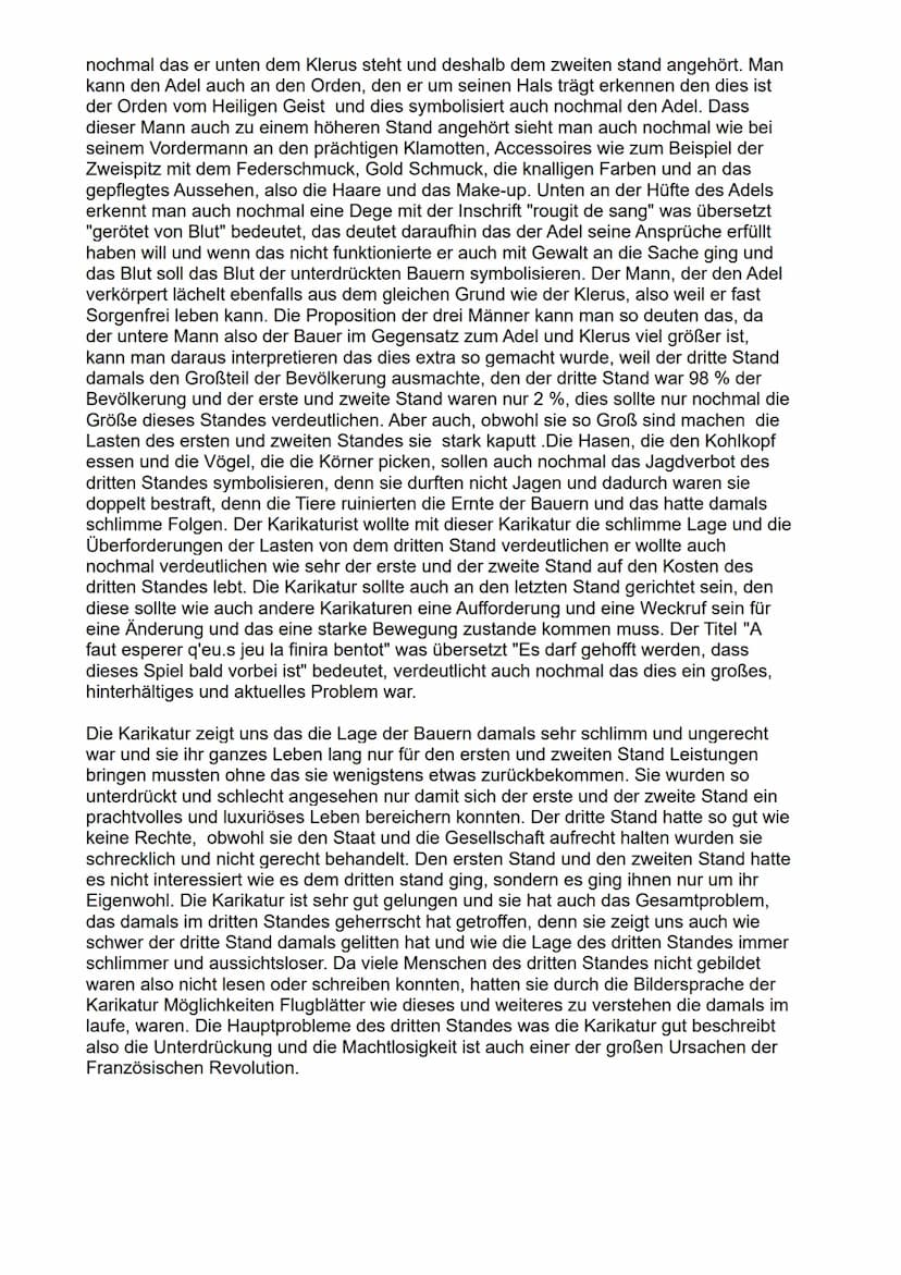 Mascha Röhrenbeck
Die Französische Revolution - Karikaturanalyse
1. Interpretieren Sie die Karikatur.
PERT
ension
ation
Baveb
BBe De.
et pai