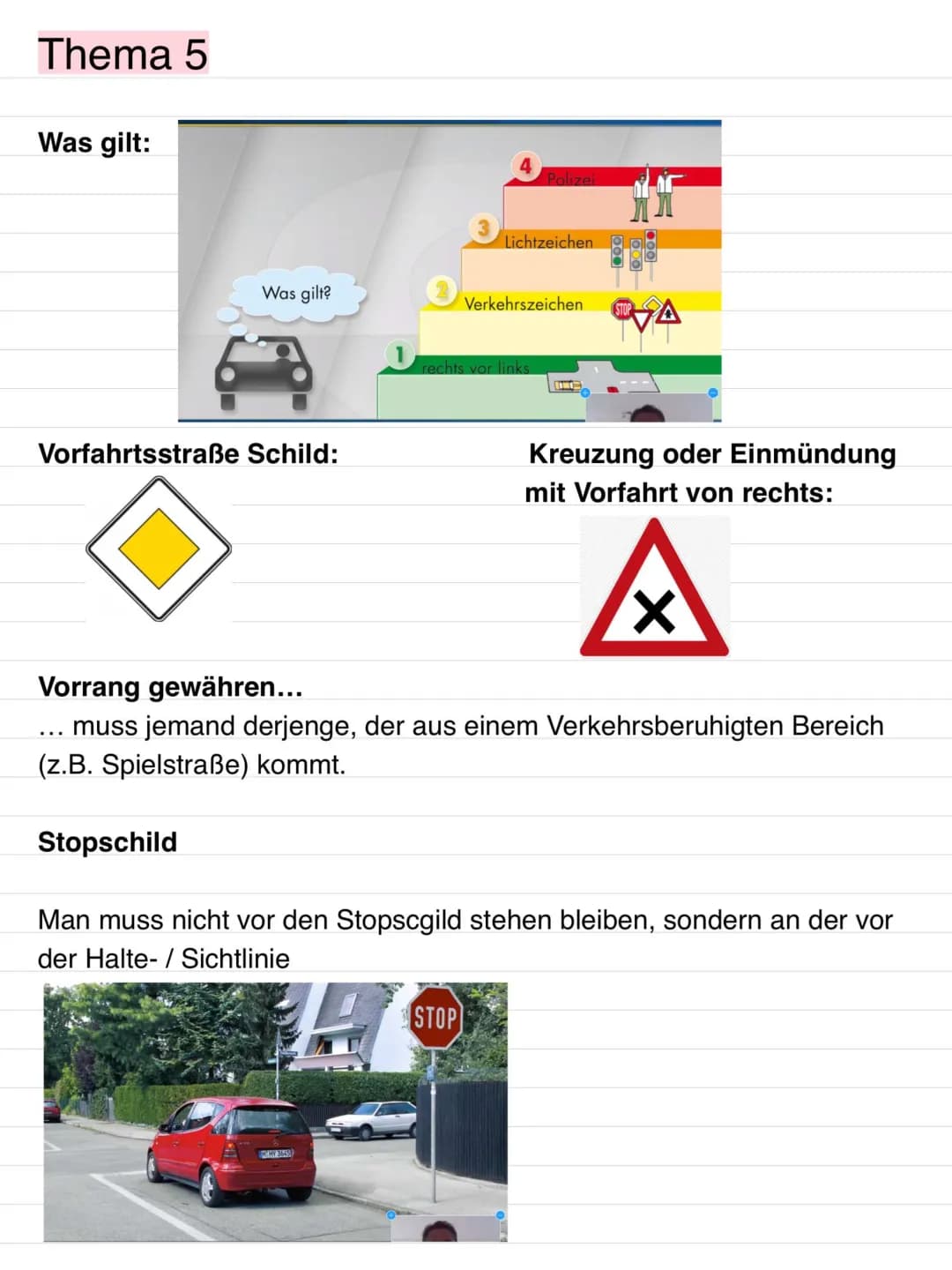 Fahrschule Thema 5
