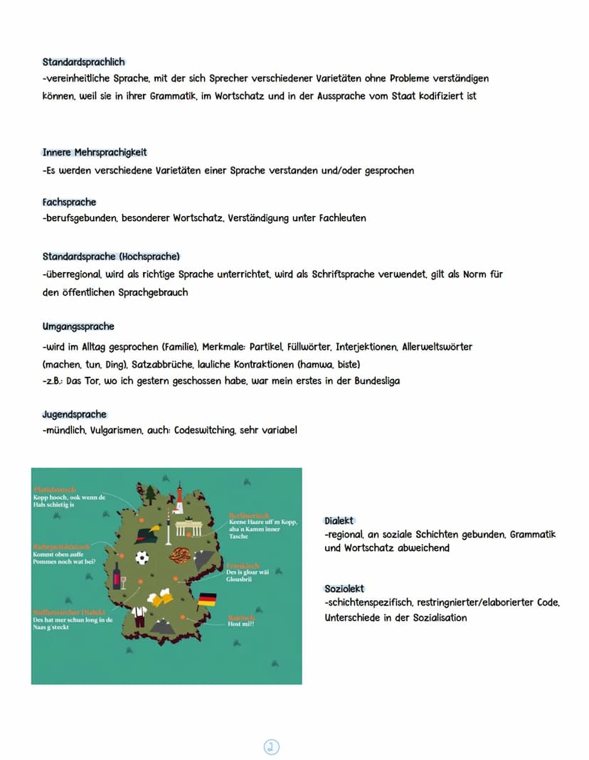 DIALEKTE UND SOZIOLEKTE
Geschichte der Deutschen Dialekte
-Dialekt als eigenes "sprachliches System", das eigene Regeln hat und parallel
zur