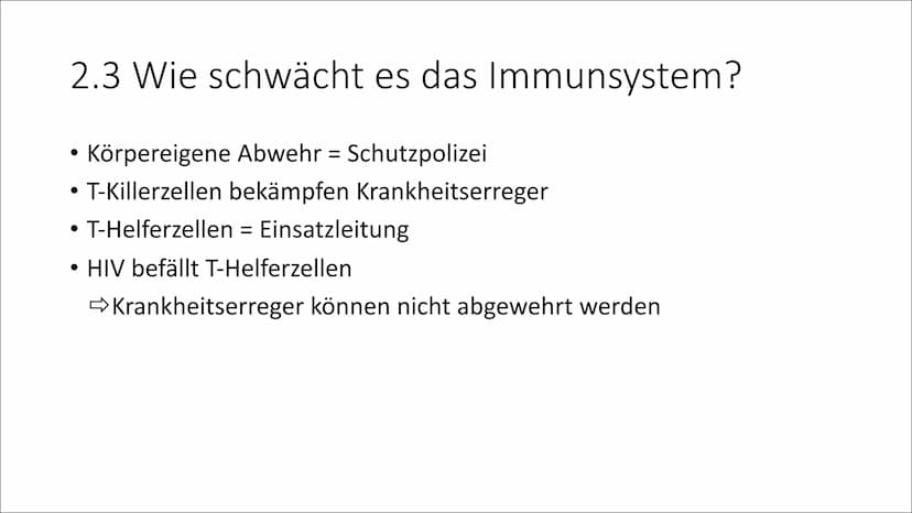 AIDS
& Gliederung:
1. Definition
2. Das HI-Virus
2.1 Allgemeines
2.2 Entdeckung
2.3 Wie schwächt es das Immunsystem?
2.4 HIV Typ 1 und 2
Ver