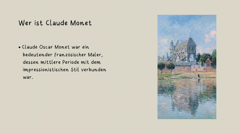 Claude Monet
Einer der bekanntesten Maler der Weltgeschichte
wwwdlin Was wir in diesem Vortrag lernen:
• Wer ist Claude Monet
• Geburt
• Kin
