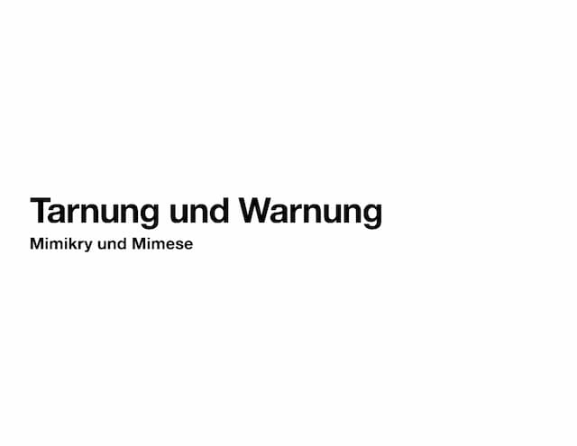 Know (Präsentation) Tarnung und Warnung - Mimese und Mimikry thumbnail