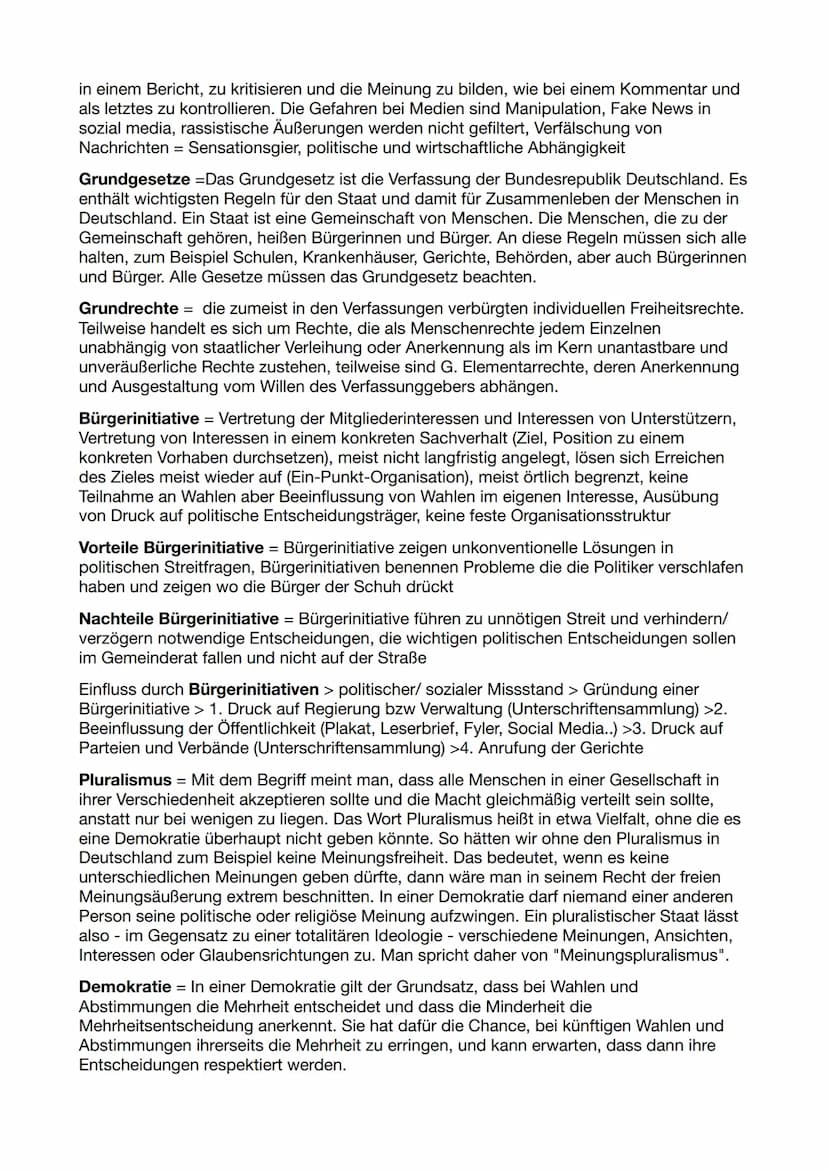 GGK Klausur 1
Zusammenfassung
Verbände = begrenzte politische Beteiligung in einem Fachgebiet, Vertretung spezifischer
Gruppeninteressen in 