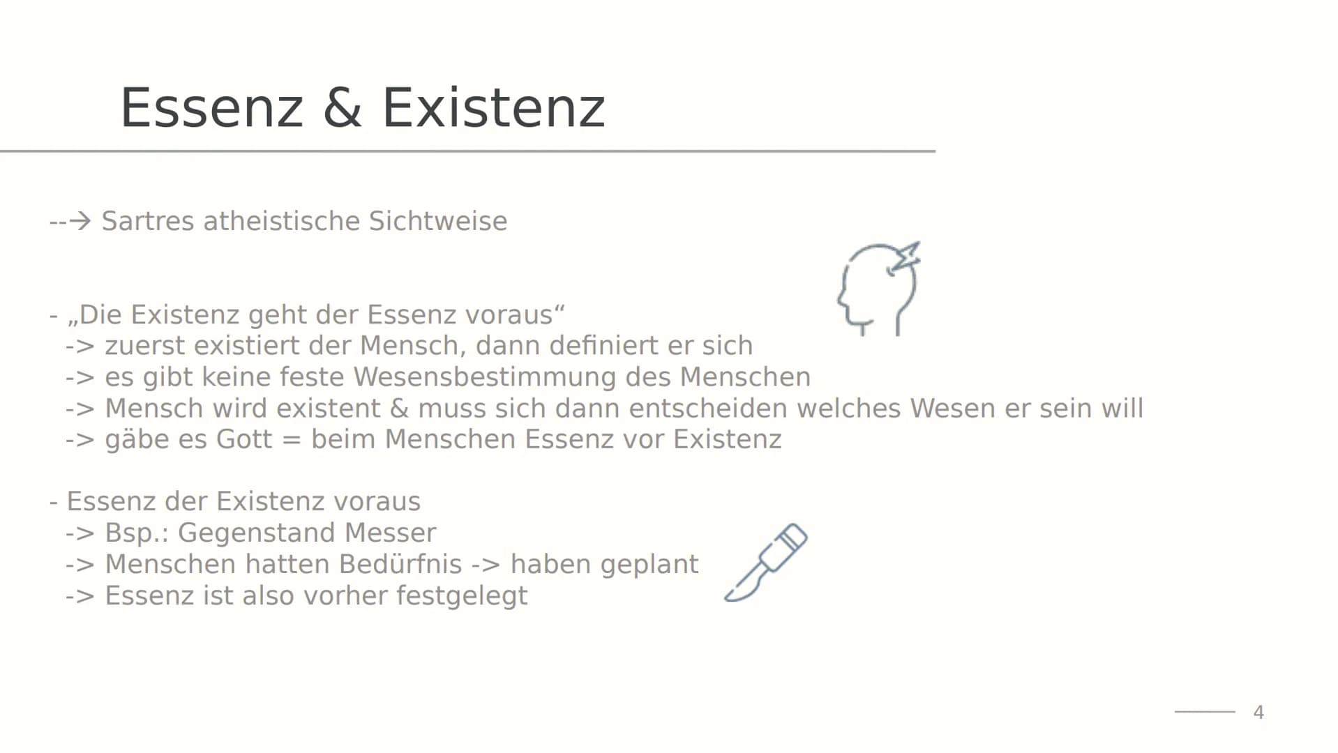 Exentialismu
s nach
Sartre
Von Lena
1 Agenda
01 Biografie
02 Essenz & Existenz
03 Zur Freiheit verurteilt
04 Seinsbereiche
05 Authentizität
