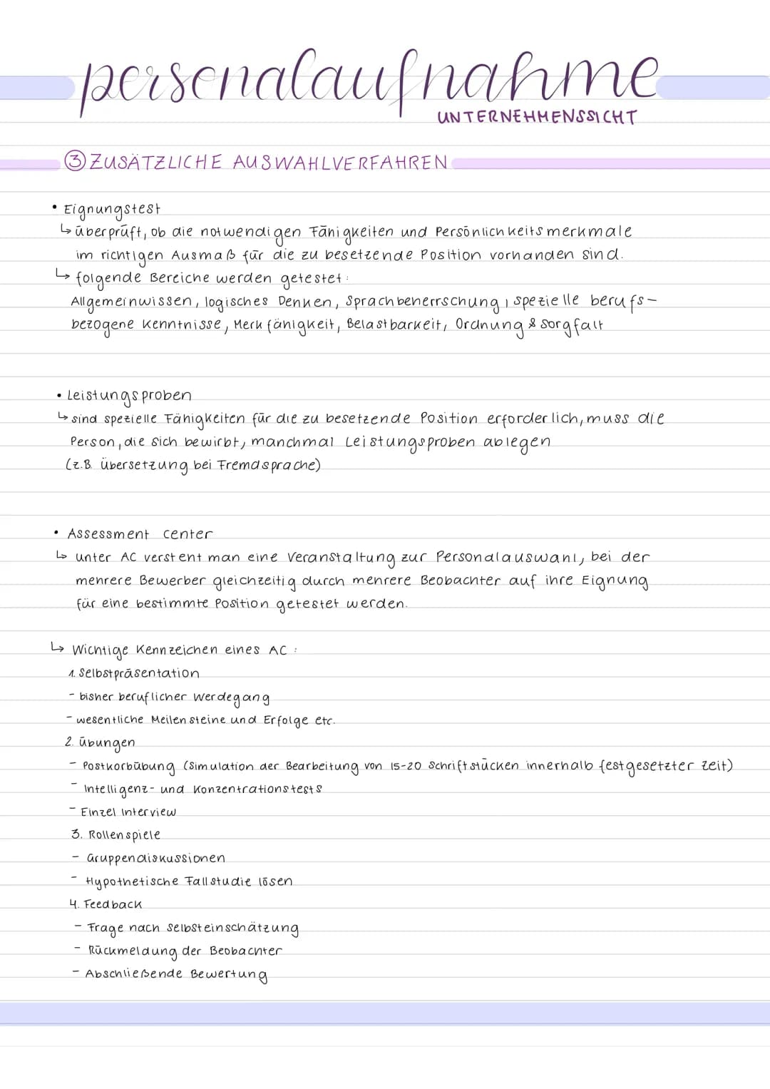 personalaufnahme
→ Das Personalaufnahmeverfahren
2 Perspektiven
- die Sicht des Unternehmens
- die Sicht des Bewerbers
1. Stelleninserat
2. 