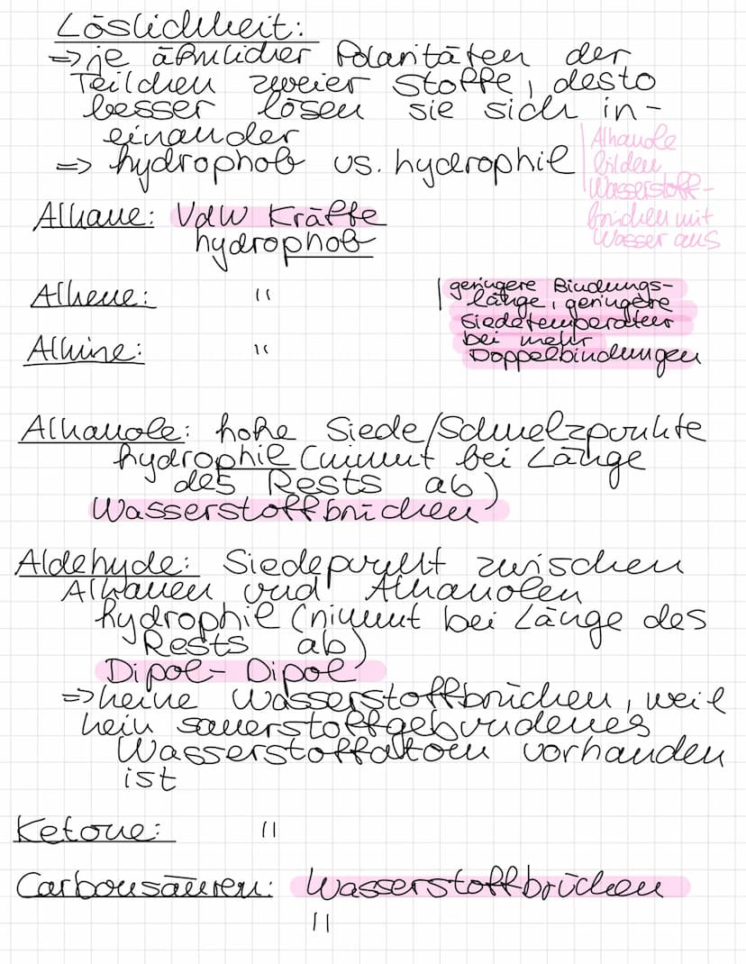 Organik Lernzettel
→ Verbindungen von Kohlenstoff
Funktionelle Gruppen Übersicht:
-OH : Hydroxy@gruppe
-I-ce: Halogenid
- CO
;
nicht endstän