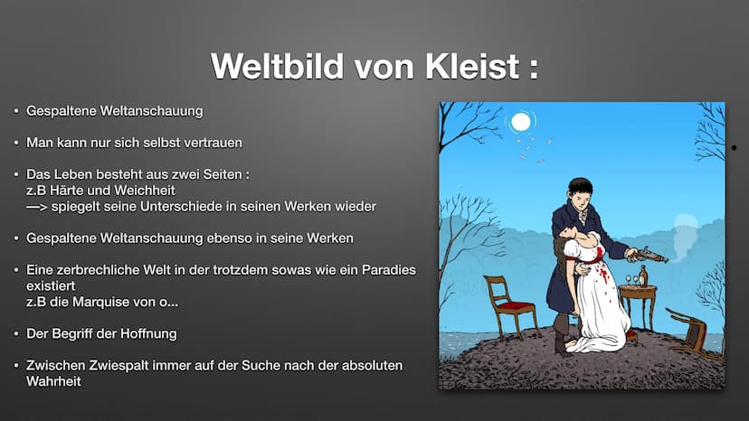 Kleists Weltbild und dessen Werke
Das Phänomen Kleist Inhaltsverzeichnis:
Wer war Heinrich von Kleist
Sein Leben
Seine Weltbild ●
●
●
●
●
We