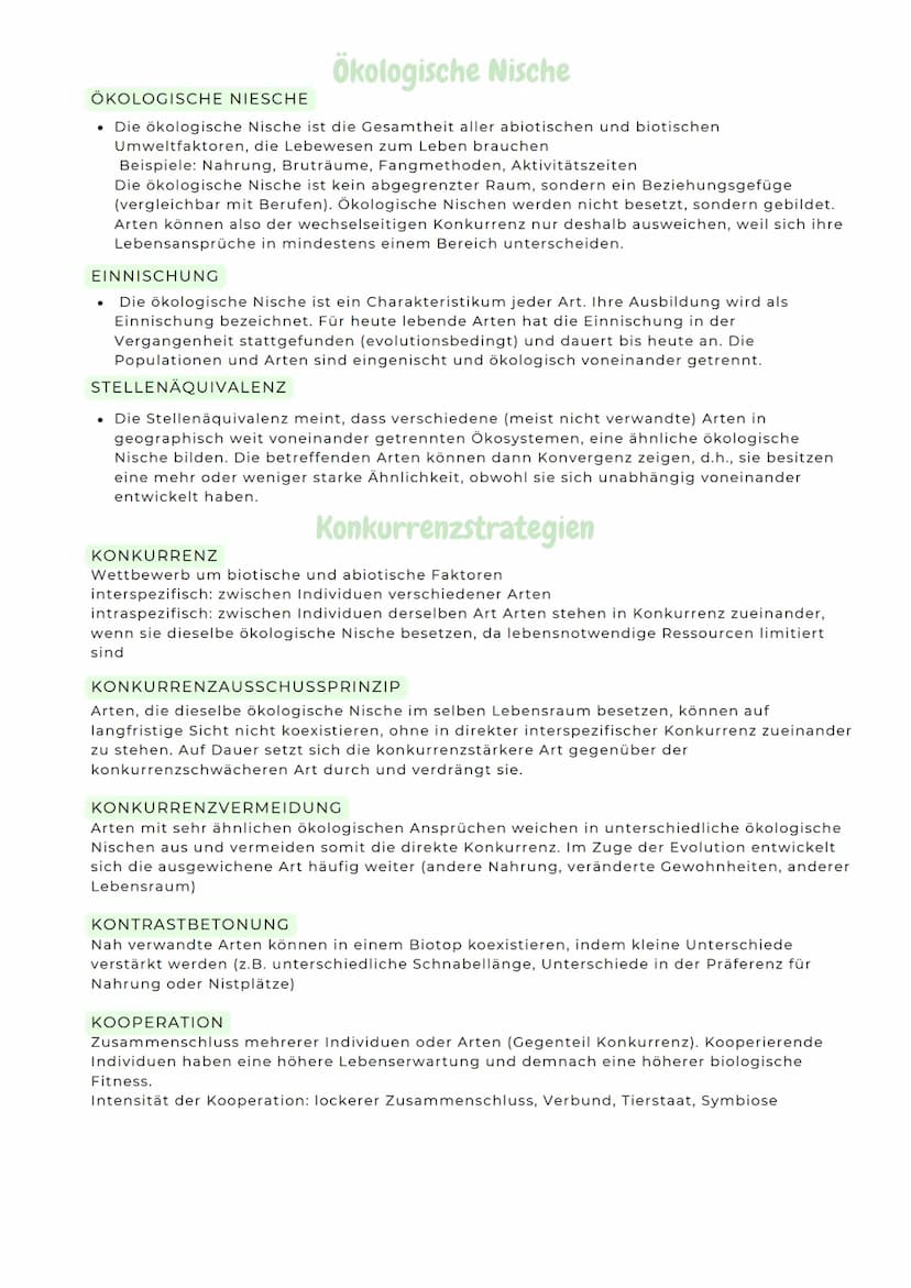 ABITURZUSAMMENFASSUNG
2023
Biologie LK
Ökologie Umweltfaktoren
ÖKOLOGIE
Wissenschaftliche Erforschungg der Wechselwirkungen von Organismen m