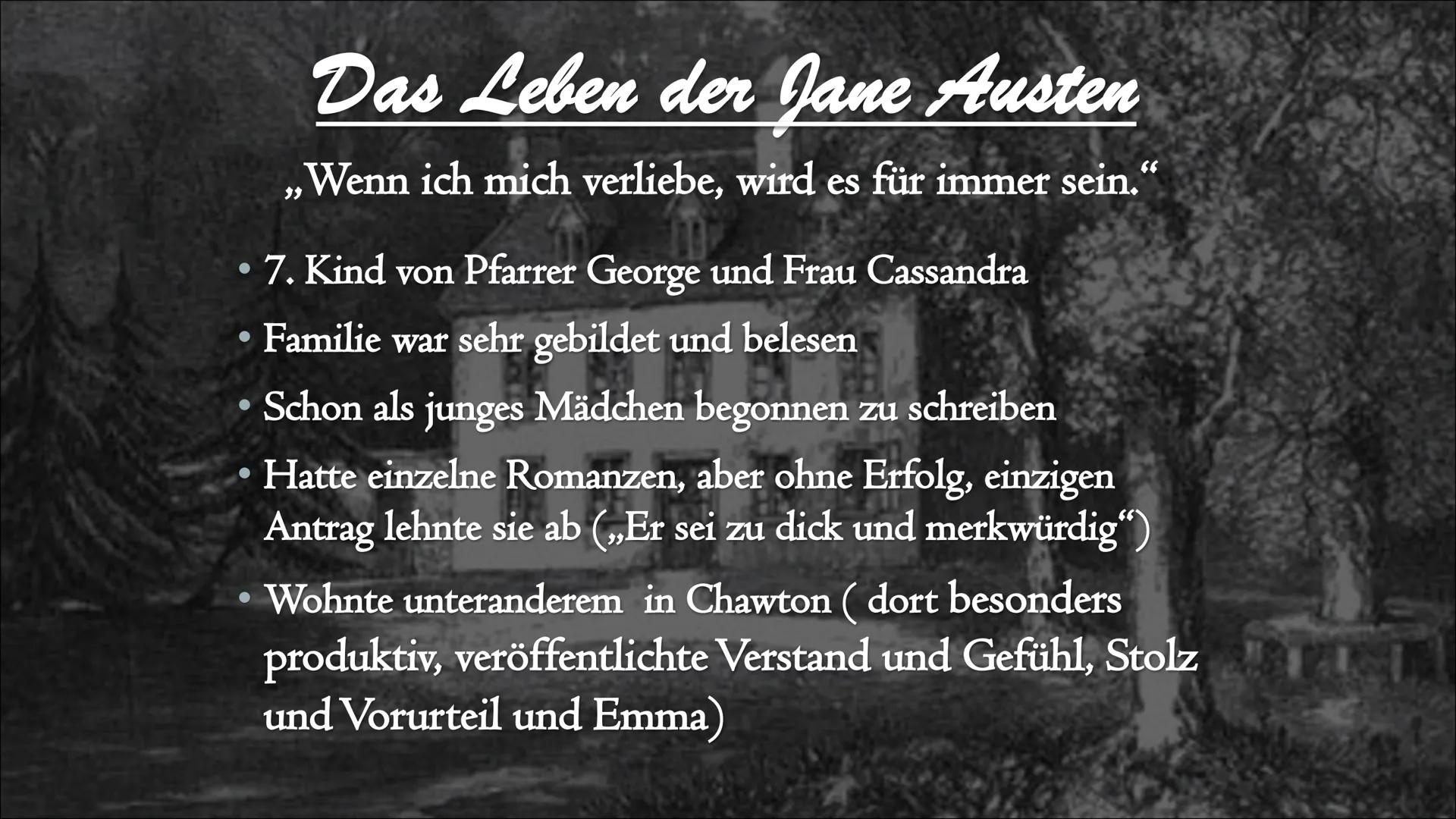 Jane Austen
„Nur weil uns ein Stück vom Glück fehlt,
sollten wir uns nicht davon abhalten lassen,
alles andere zu genießen.
*16. Dezember 17