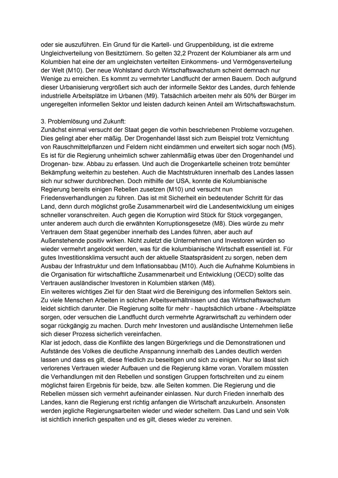 Q1 Erdkunde GK Münch
Sofia Pluch
Fallbeispiel: Drogenhandel und Korruption als Hemmschuhe für Entwicklung - Kolumbien
1.Lokalisierung: Kolum