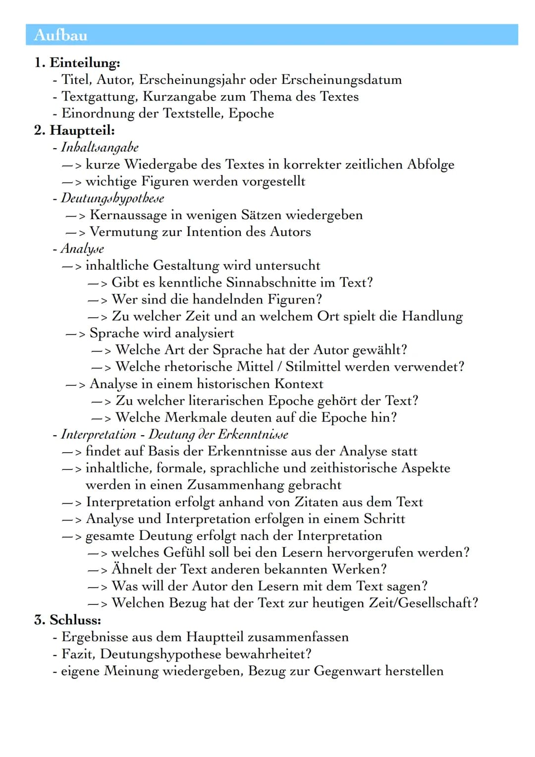 TEXTINTERPRETATION
Die Textinterpretation ist die Untersuchung und Deutung
eines Textes in Form eines Aufsatzes.
Definition
Die Interpretati