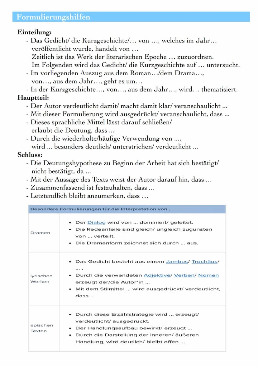 TEXTINTERPRETATION
Die Textinterpretation ist die Untersuchung und Deutung
eines Textes in Form eines Aufsatzes.
Definition
Die Interpretati