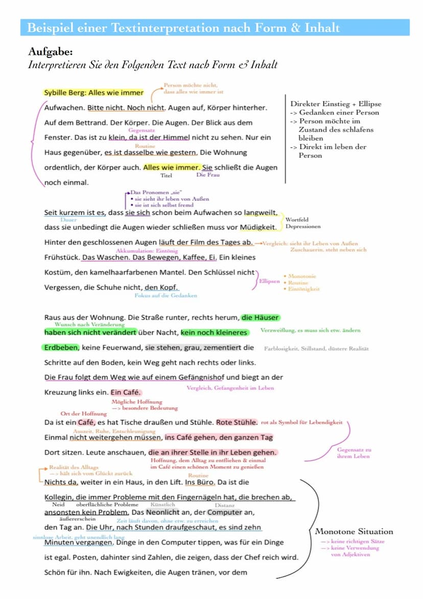 TEXTINTERPRETATION
Die Textinterpretation ist die Untersuchung und Deutung
eines Textes in Form eines Aufsatzes.
Definition
Die Interpretati