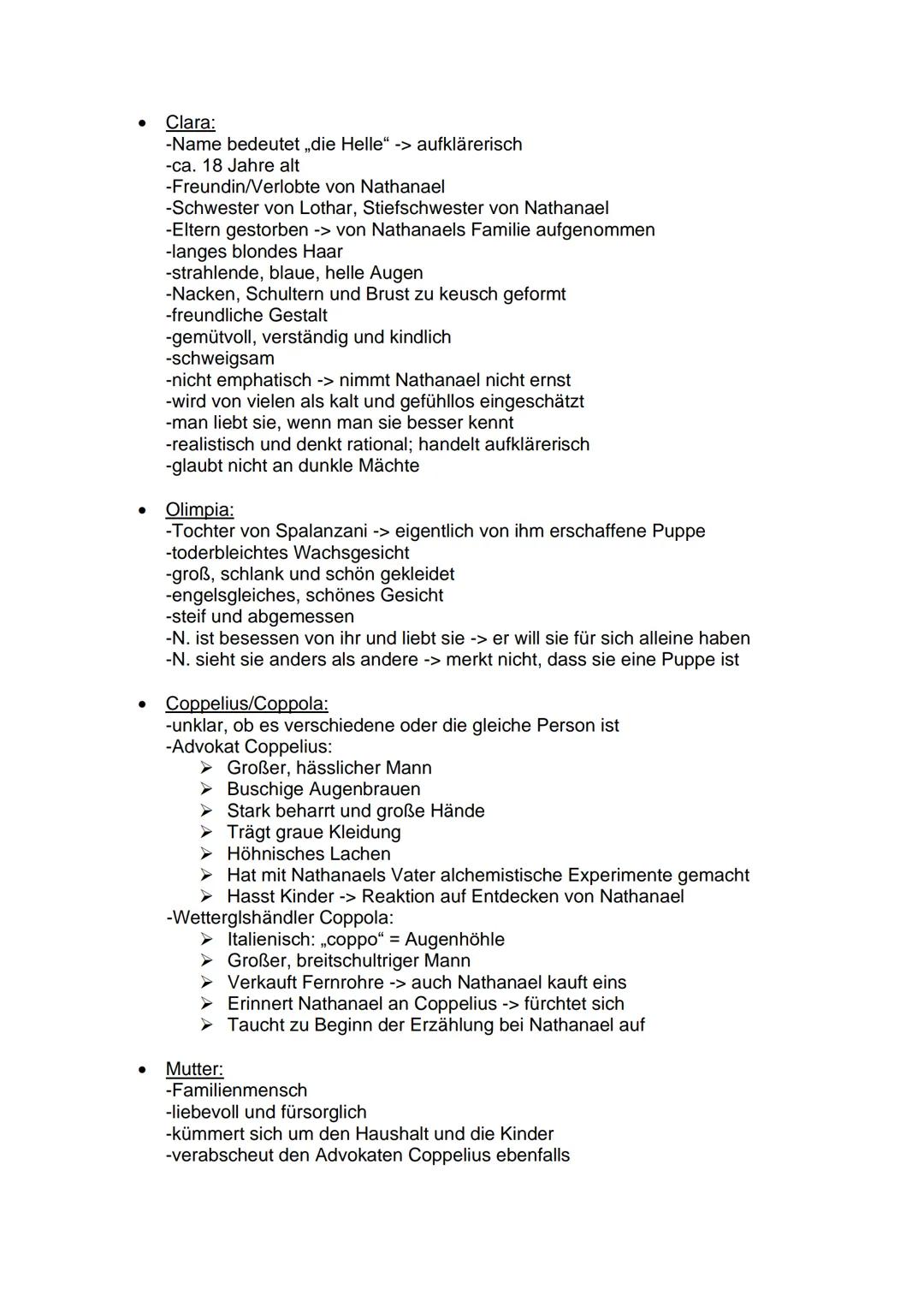 # Der Sandmann - Zusammenfassung

Allgemeine Informationen

Autor: Ε.Τ.Α. Hoffmann
Jahr: Erstmals 1816 veröffentlicht
Thema: Widerstreit von