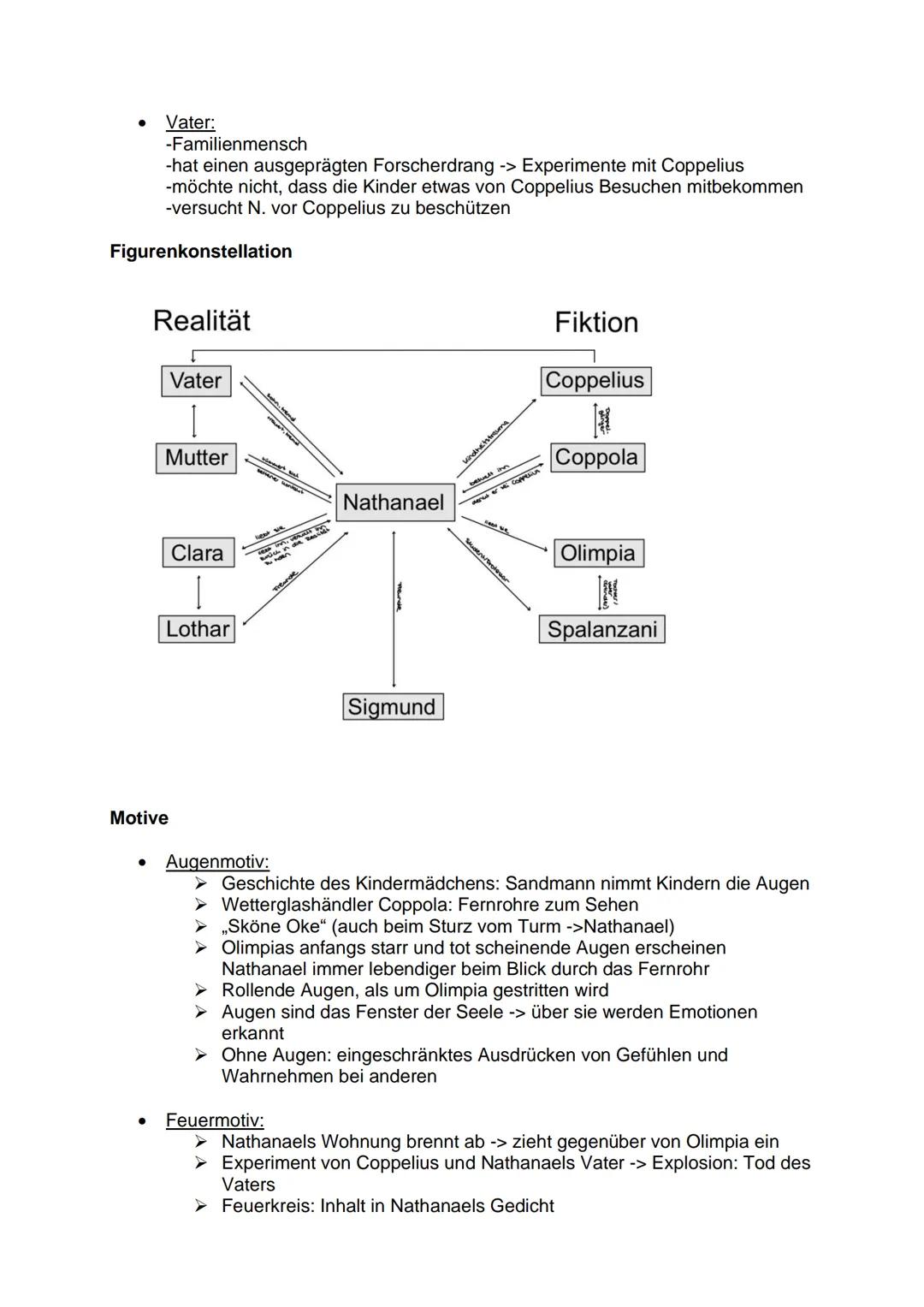 # Der Sandmann - Zusammenfassung

Allgemeine Informationen

Autor: Ε.Τ.Α. Hoffmann
Jahr: Erstmals 1816 veröffentlicht
Thema: Widerstreit von