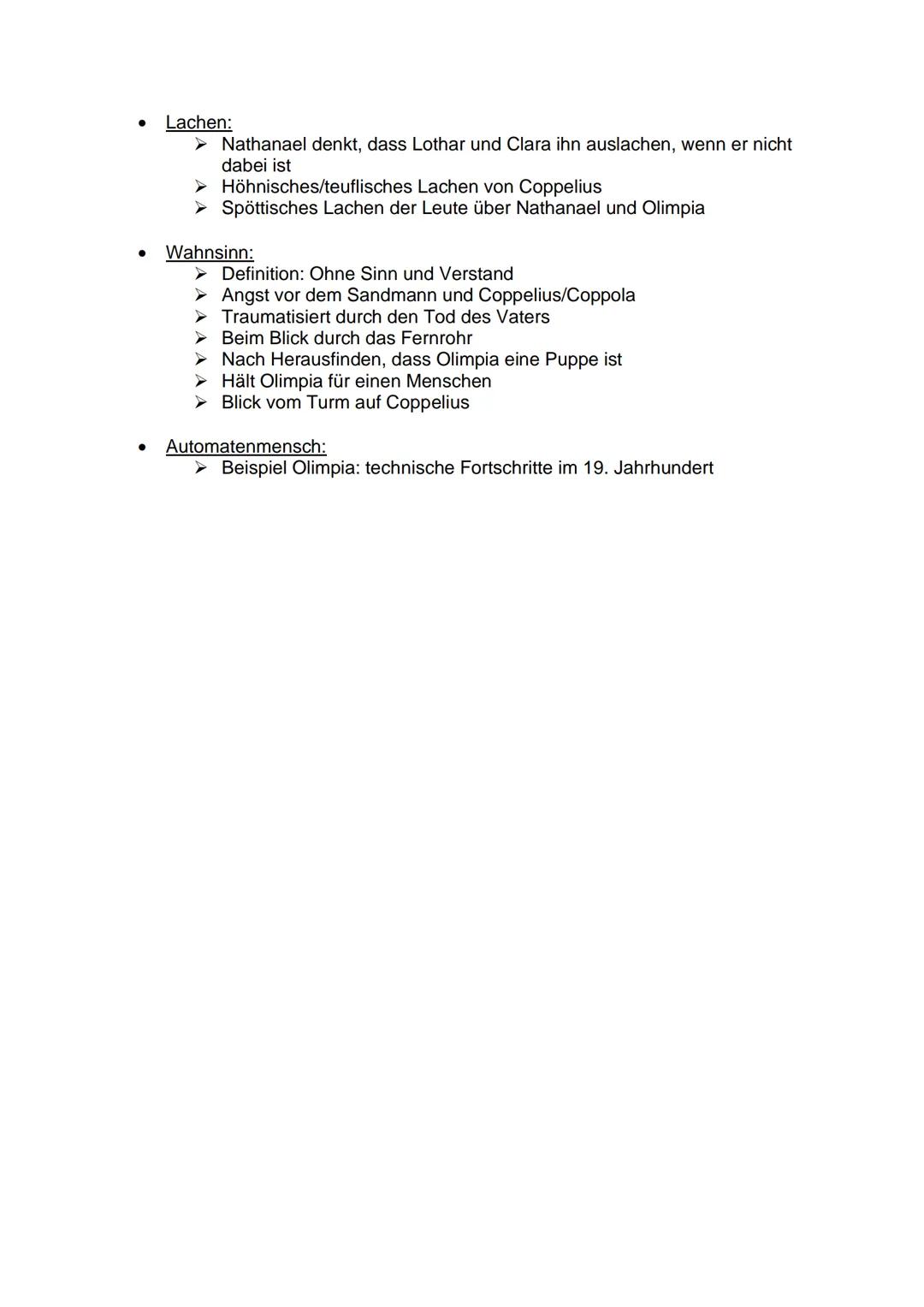 # Der Sandmann - Zusammenfassung

Allgemeine Informationen

Autor: Ε.Τ.Α. Hoffmann
Jahr: Erstmals 1816 veröffentlicht
Thema: Widerstreit von