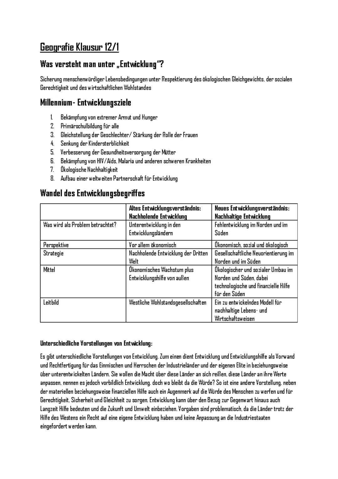 Entwicklungstheorien und Geographie einfach erklärt für Kinder