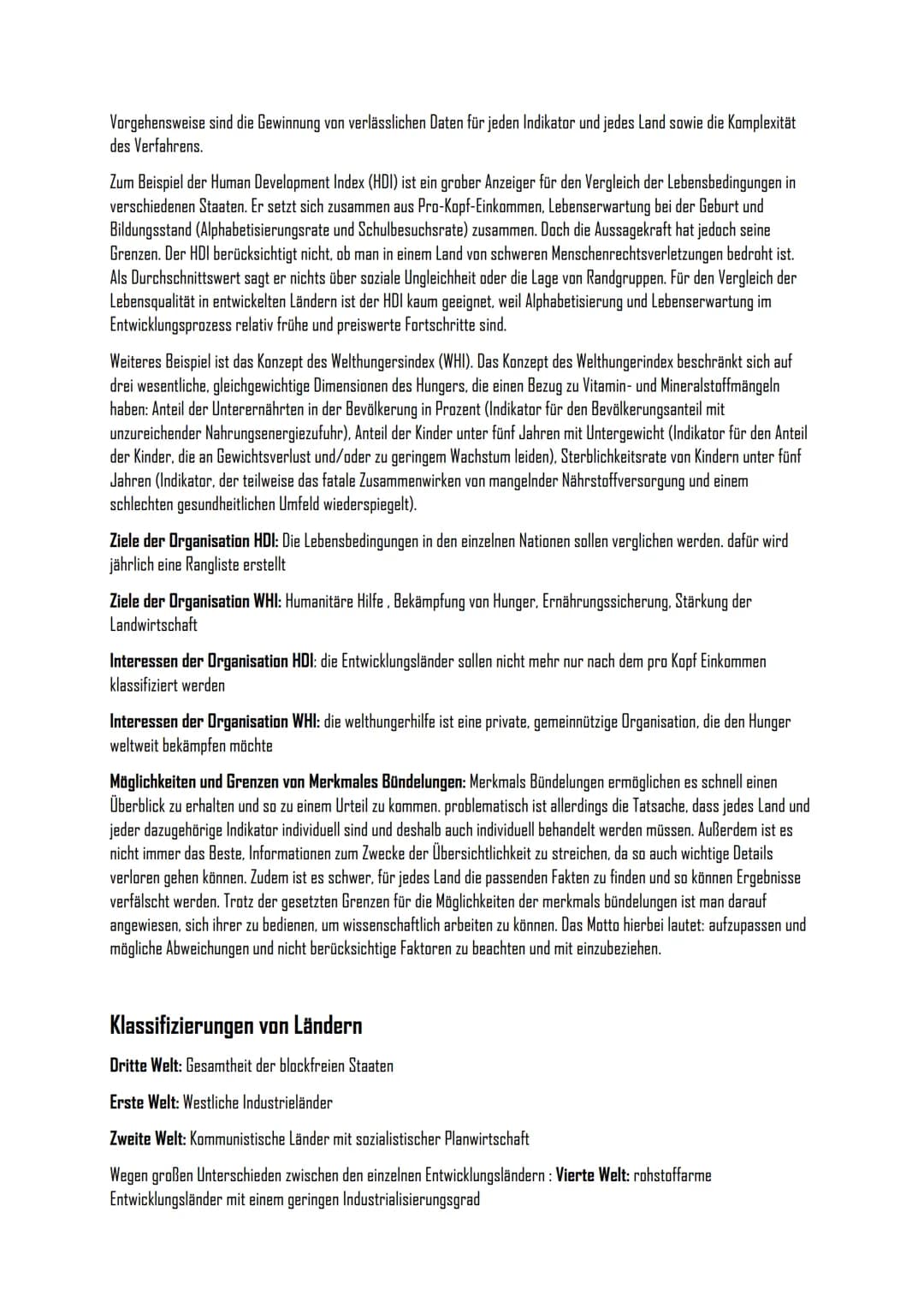 Geografie Klausur 12/1
Was versteht man unter ,,Entwicklung"?
Sicherung menschenwürdiger Lebensbedingungen unter Respektierung des ökologisc