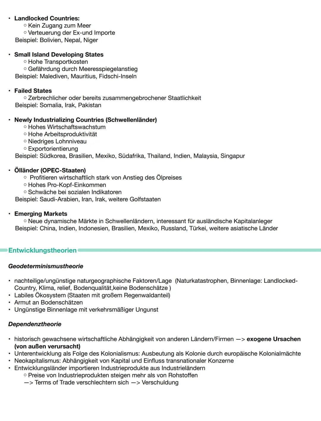 Indikatoren/Unterscheidungsmerkmale
• ökonomische Indikatoren: BIP, BNE, KKP, Gini-Koeffizient
Demographisch: Altersaufbau, Kindersterblichk