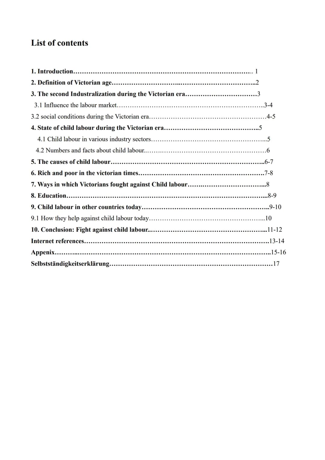 Fasia Jansen Gesamtschule
Kurs: Leistungskurs Englisch
Fachlehrer:.
Facharbeit
Child labour in the Victorian age
"Why was Victorian childhoo