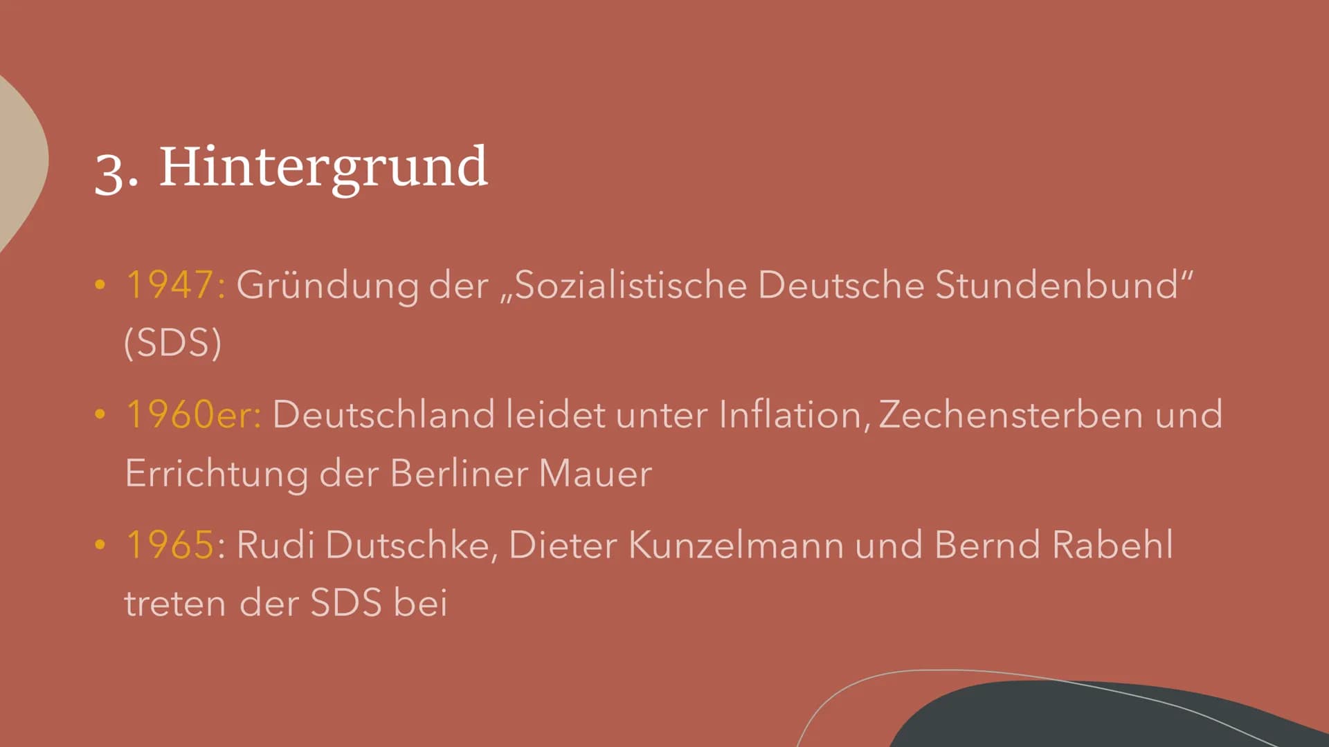 Die
Rote
Armee
Fraktion
Eine Präsentation von I.
RAF Inhaltsverzeichnis
1. Definition
2. Allgemeines über RAF
3. Hintergrund
4. Gründung
5. 