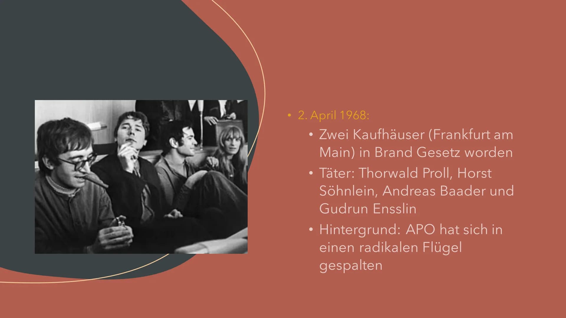 Die
Rote
Armee
Fraktion
Eine Präsentation von I.
RAF Inhaltsverzeichnis
1. Definition
2. Allgemeines über RAF
3. Hintergrund
4. Gründung
5. 