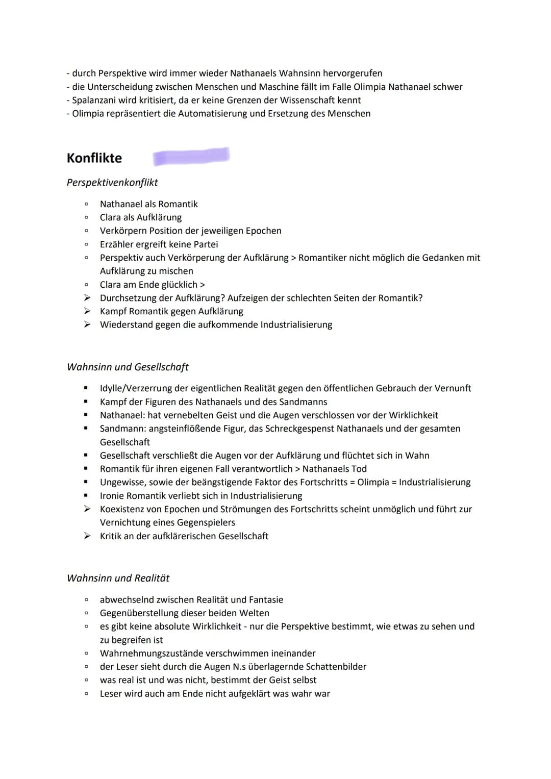 Der Sandmann - E.T.A Hoffmann
Inhalt
→ Kindheit (Anwesenheit von Coppelius, Tod seines Vaters)
→ Wiedersehen mit Coppola
→ Briefe
→ Heimkehr