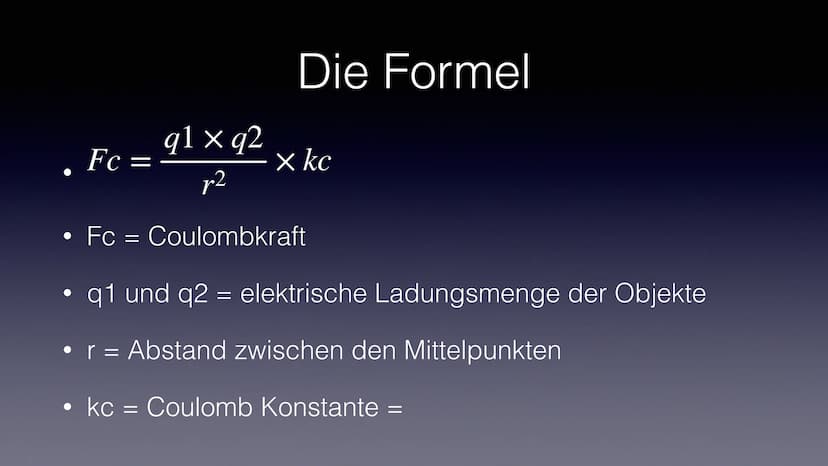 Das Coulombsche Gesetz
Von: Luis Pfeiffer Was beschreibt das Coulombsche Gesetz
●
Sind zwei Metallkugeln unterschiedlich aufgeladen, also di
