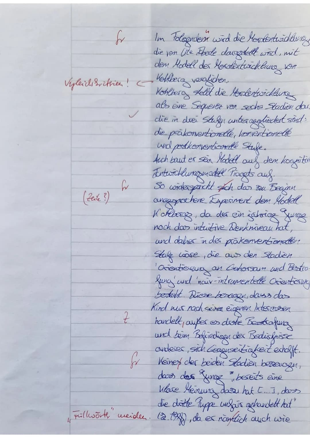 GK EW Q2
1. Klausur
Der Mensch und die Moral
Gebannt blickt der zwölf Monate alte Junge auf das
Puppenspiel, das ihm Entwicklungspsychologen