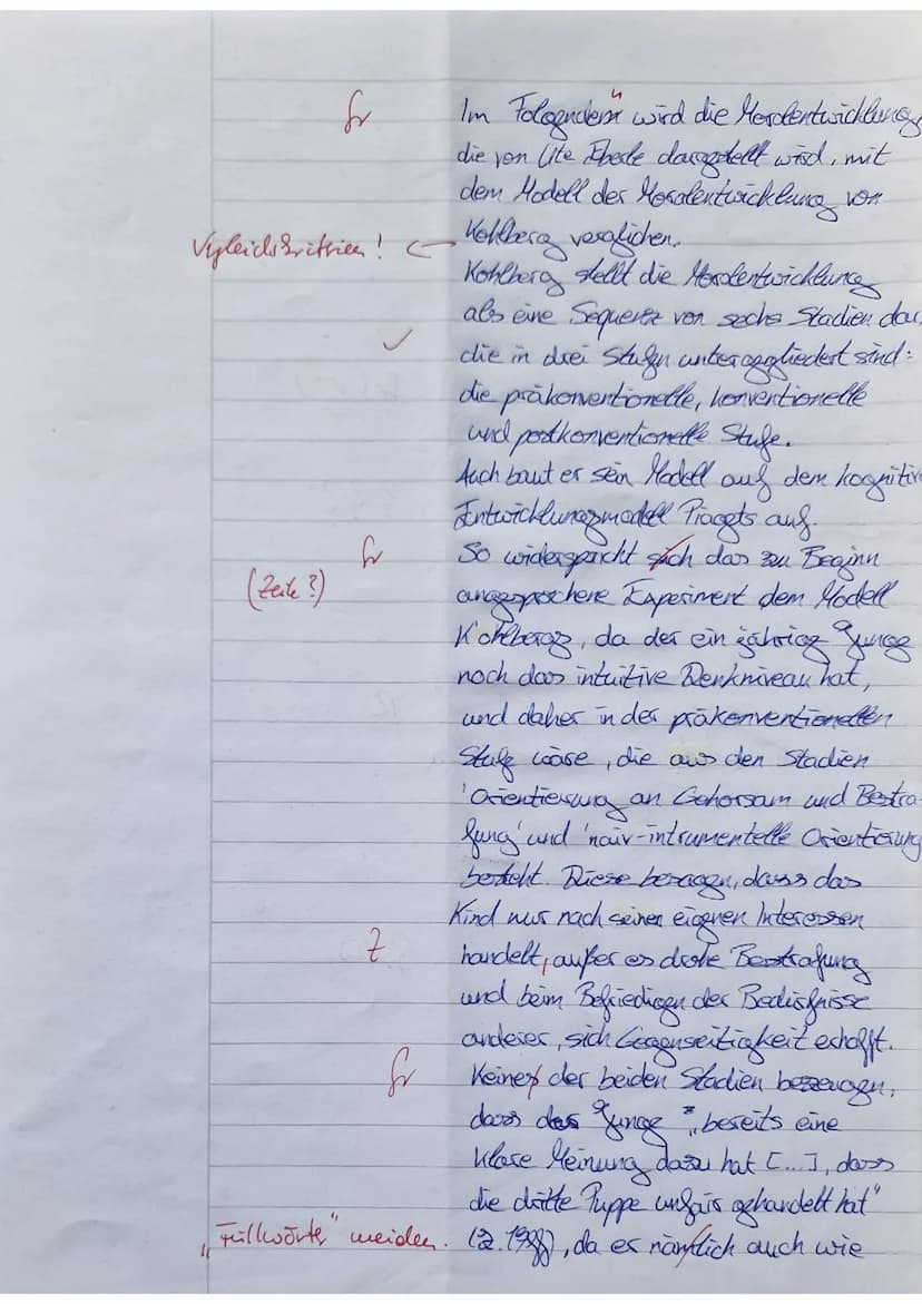 GK EW Q2
1. Klausur
Der Mensch und die Moral
Gebannt blickt der zwölf Monate alte Junge auf das
Puppenspiel, das ihm Entwicklungspsychologen