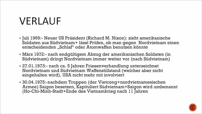 DER
VIETNAMKRIEG
1965-1975 GLIEDERUNG
■
I Ursache
Anlass
I Verlauf
Folgen des Krieges
Quellen
I
I
Grund-Infos
I GRUNDINFOS
▪ 01.11.1955-30.0