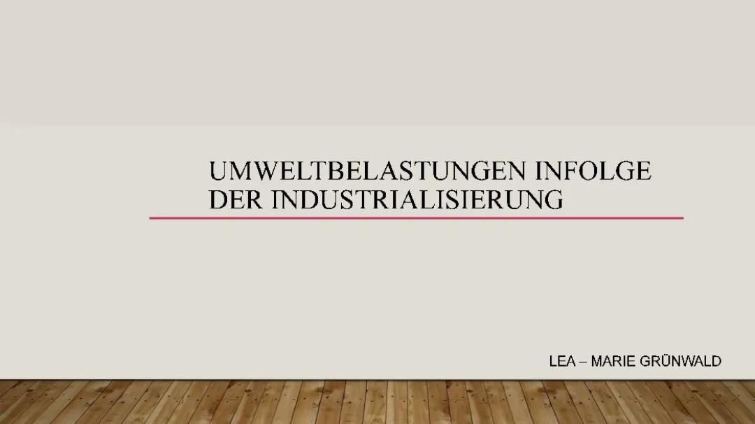 Umweltverschmutzung und Industrialisierung: Auswirkungen und Lösungen