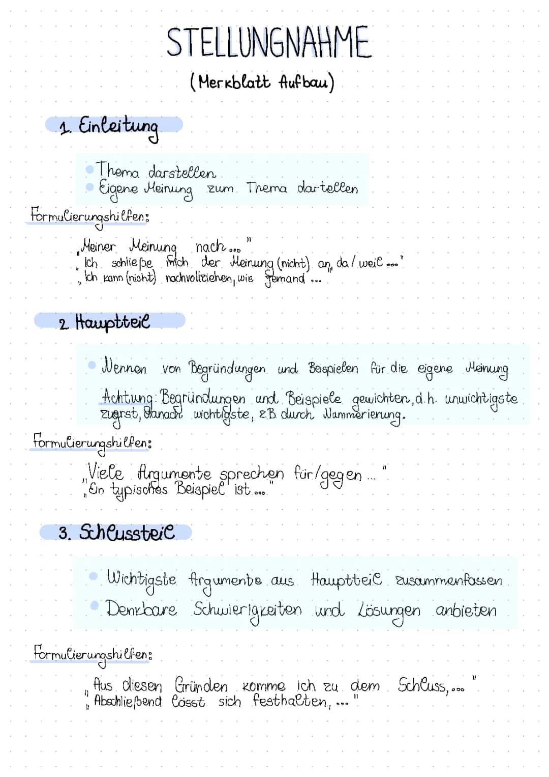Stellungnahme 