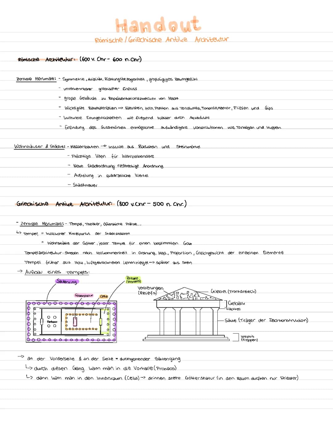 römische und antike griechische Architektur 
