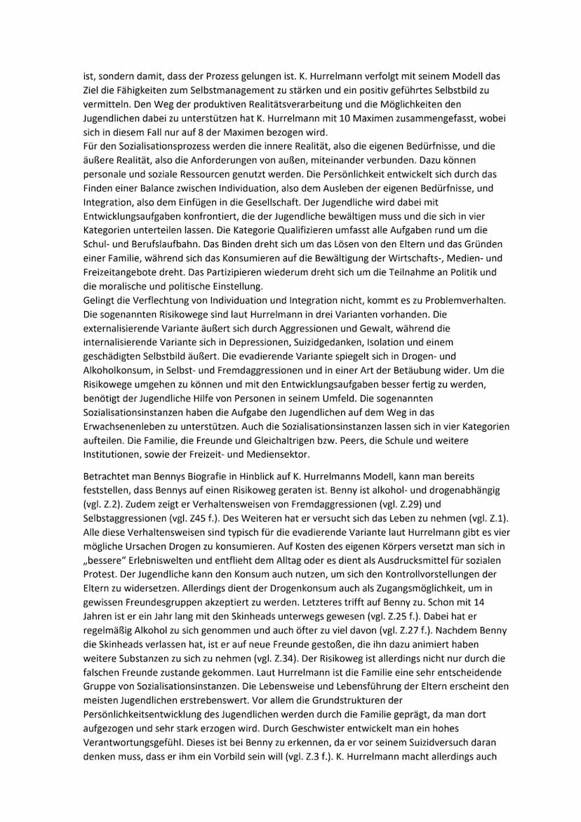 Produktive Realitätsverarbeitung
Vorgegebener Text
,,Am Abgrund"
Immer mehr Jugendliche haben Alkoholprobleme - die Geschichte eines ehemali