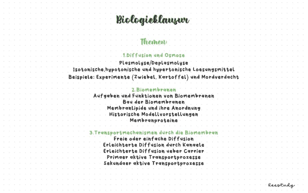 Osmose und Diffusion einfach erklärt: Die Geheimnisse der Biomembran für Kinder