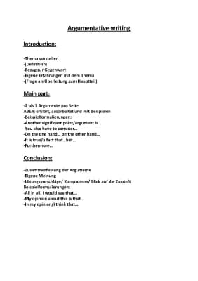 Know argumentative writing / Erörterung (Englisch) thumbnail