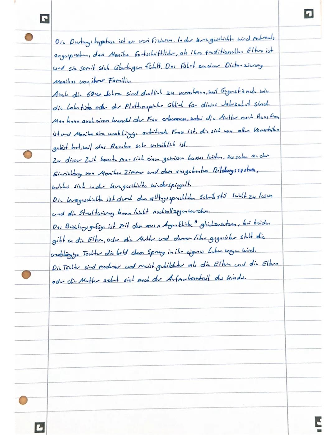 # Analyse einer Kurzgeschichte

08.03.2021

Die Kurzgeschichten "Die Tochter" von Peter Bichsel aus dem Jahre
1964 handult von Monika, einer
